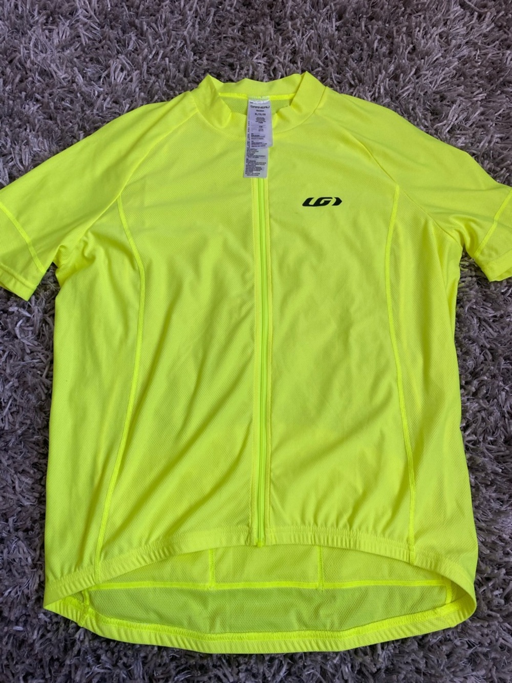 Louis Garneau Neon Yellow Cycling Jersey XL